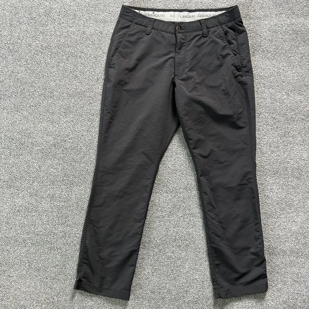 Under‎ Armour Pants Mens 34x30 Black Golf Chino Performance Stretch Nylon UA P13